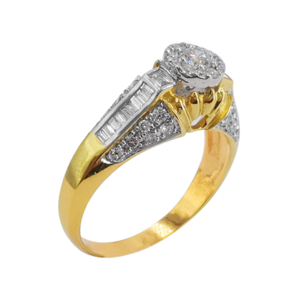 One's Triple Deluxe Baquet Band Diamonds Ring (RN0009) - Image 2