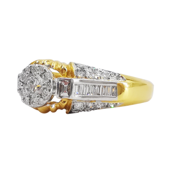 One's Triple Deluxe Baquet Band Diamonds Ring (RN0009) - Image 3